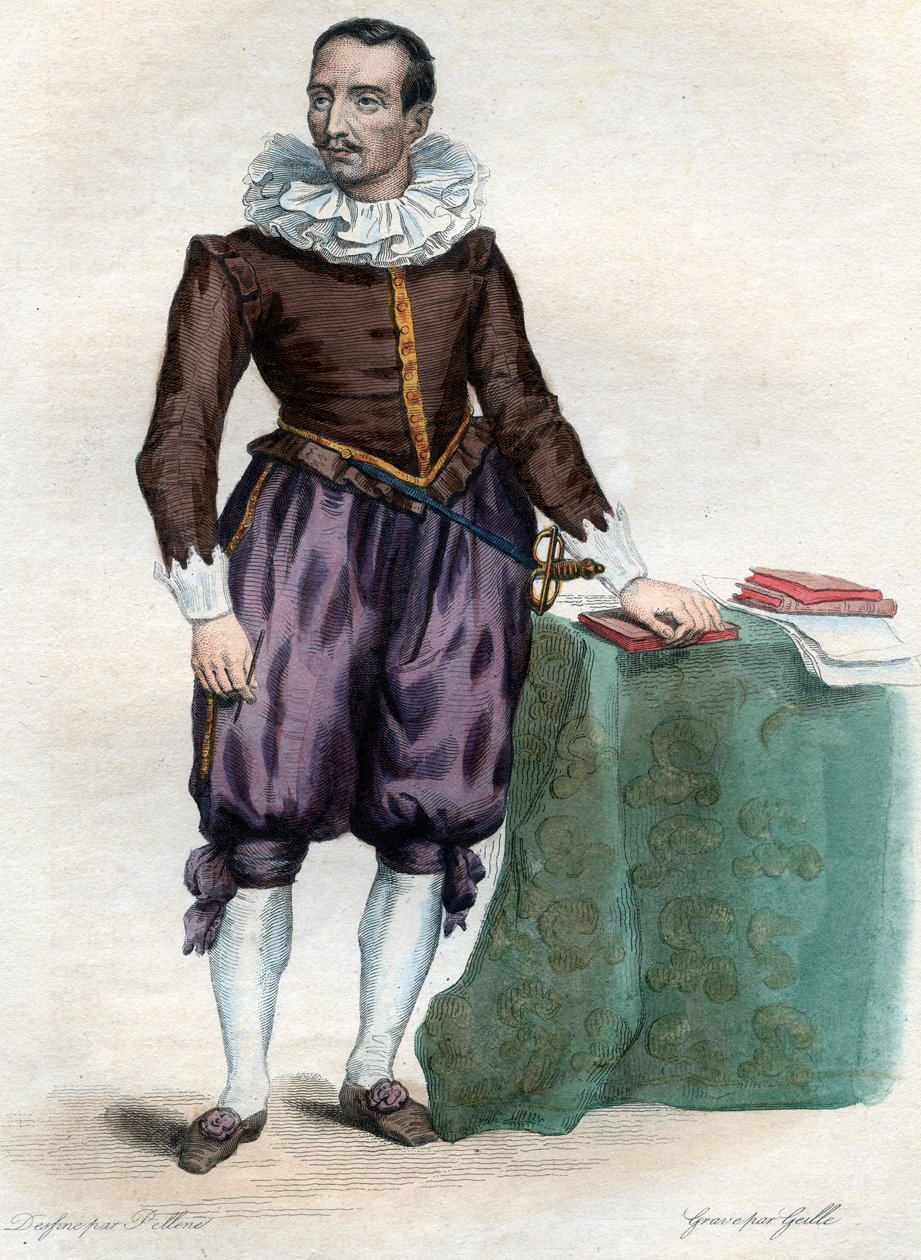 Porträtt av Pierre de Bourdeille, herre (och abbe) av Brantome (1535-1614), fransk historiker, soldat och biograf. av French School