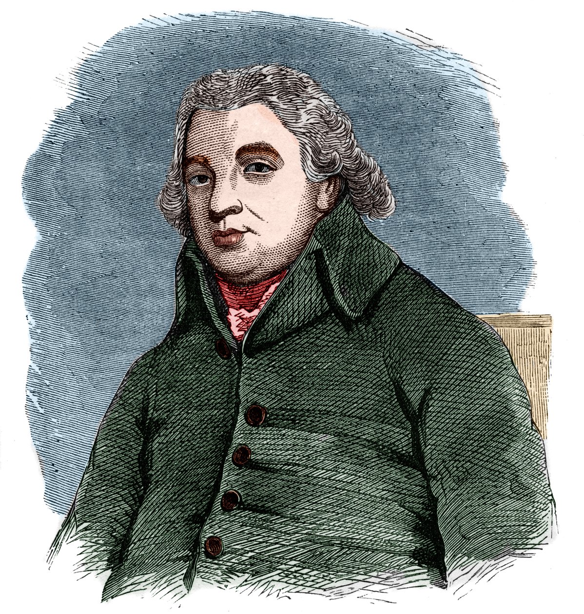 Porträtt av Robert Raikes (1736-1811), engelsk filantrop och anglikansk lekman. av French School