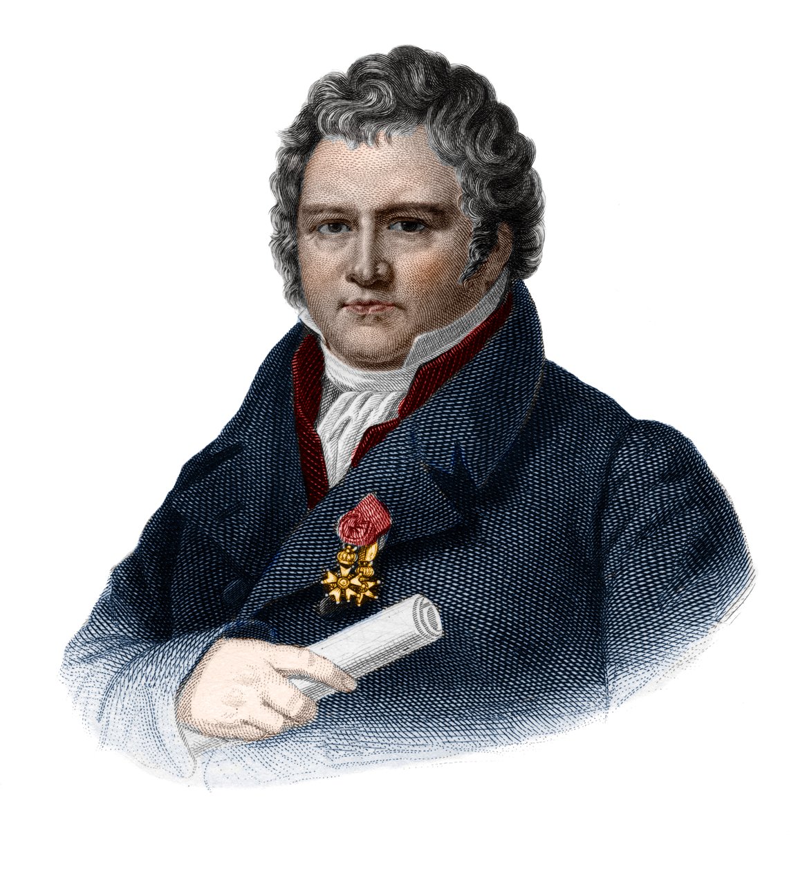Porträtt av baron Guillaume Louis Ternaux eller Ternaux lAine (1763-1833) fransk industriman. av French School