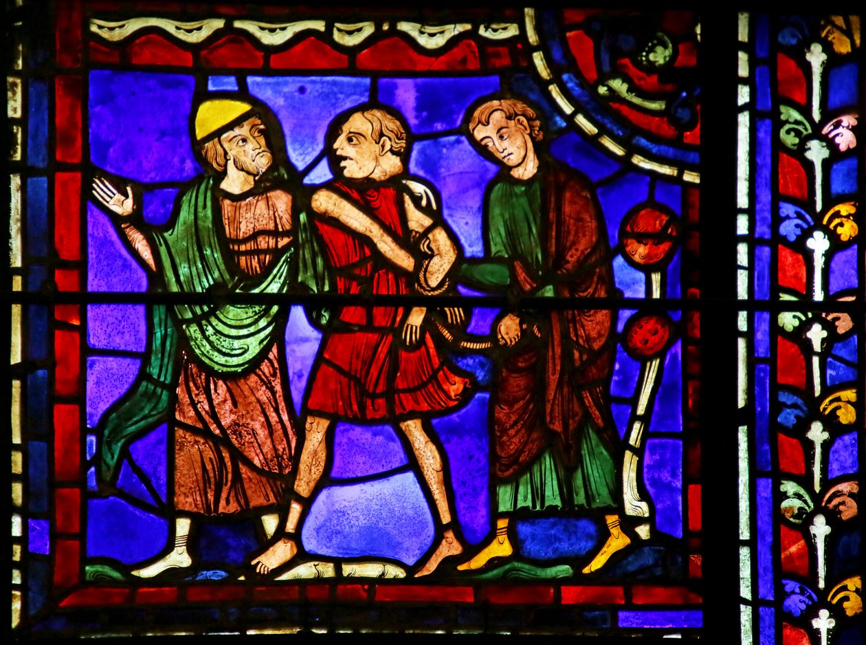 Scen från St. Martins liv, Chartres katedral av French School