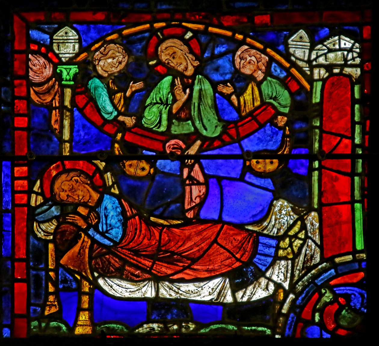 Scen från St. Martins liv, Chartres katedral av French School