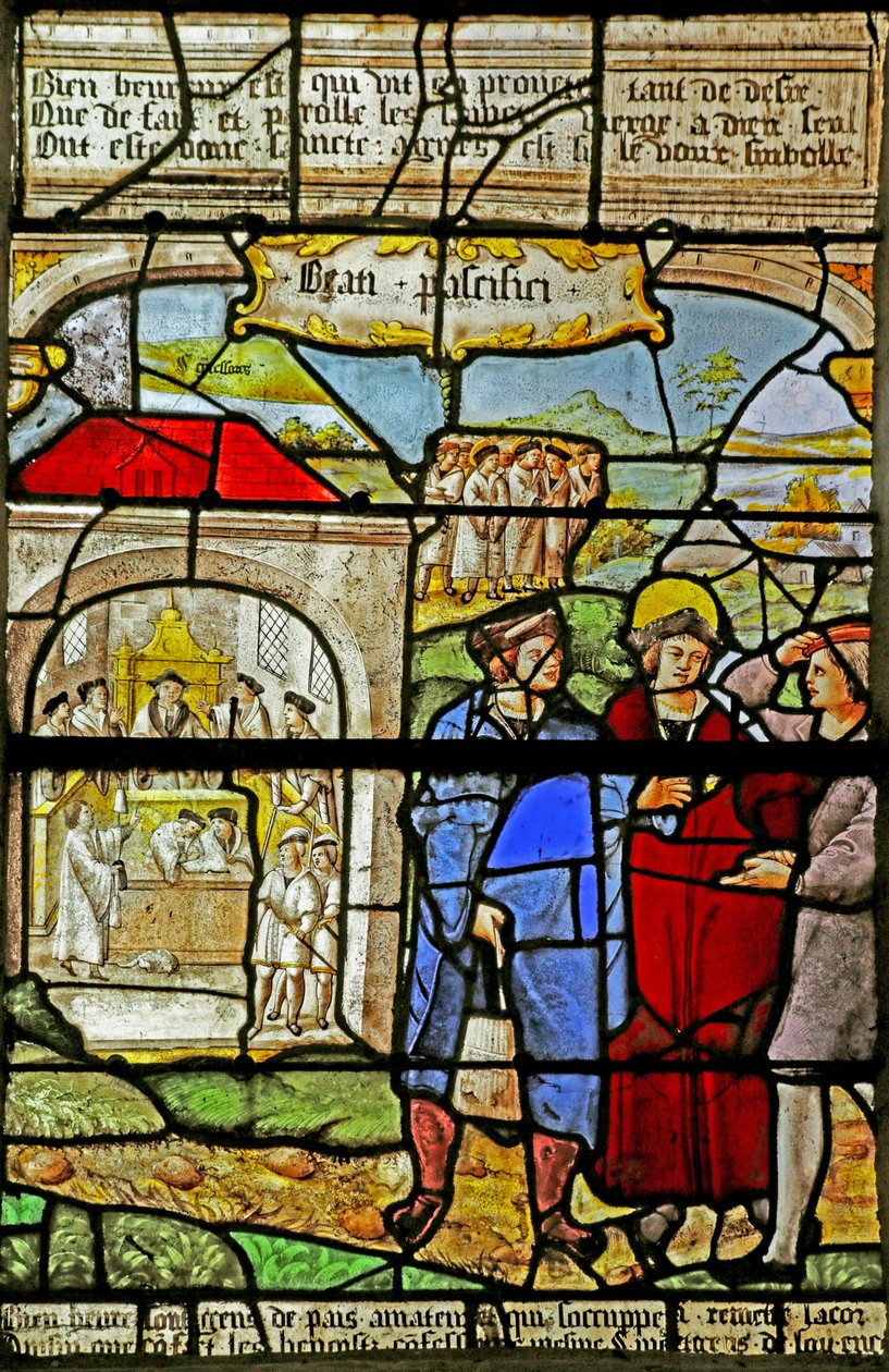 Saligprisningarna, Église Sainte-Tanche de Lhuître, Saliga är fredsstiftarna av French School
