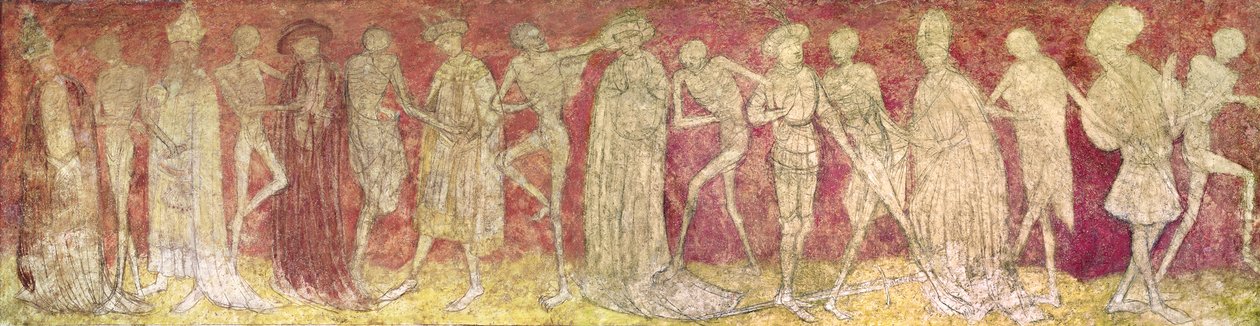 Dödsdansen, från kören (tempera på sten) av French School