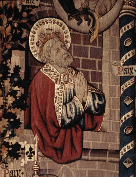 Visionen om orena djur och St. Peter vid bön, från The Life of St. Peter (ulltapet) av French School