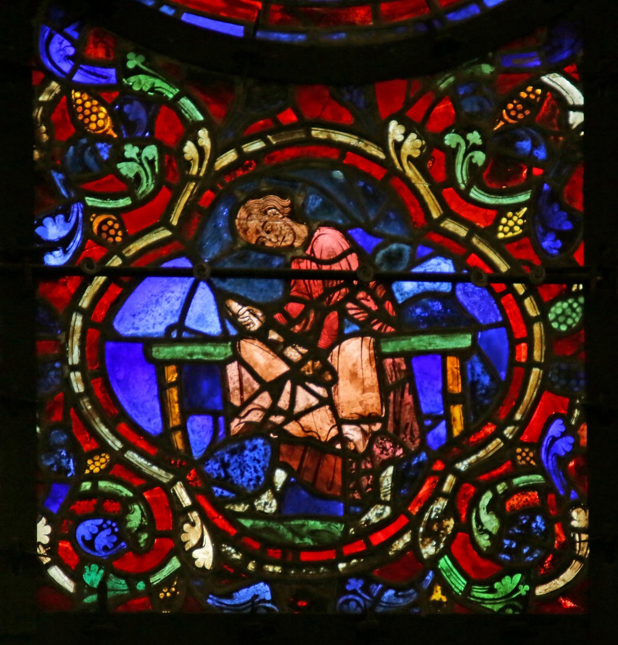 Skomakarna, scen från St. Martins liv, Chartres katedral av French School