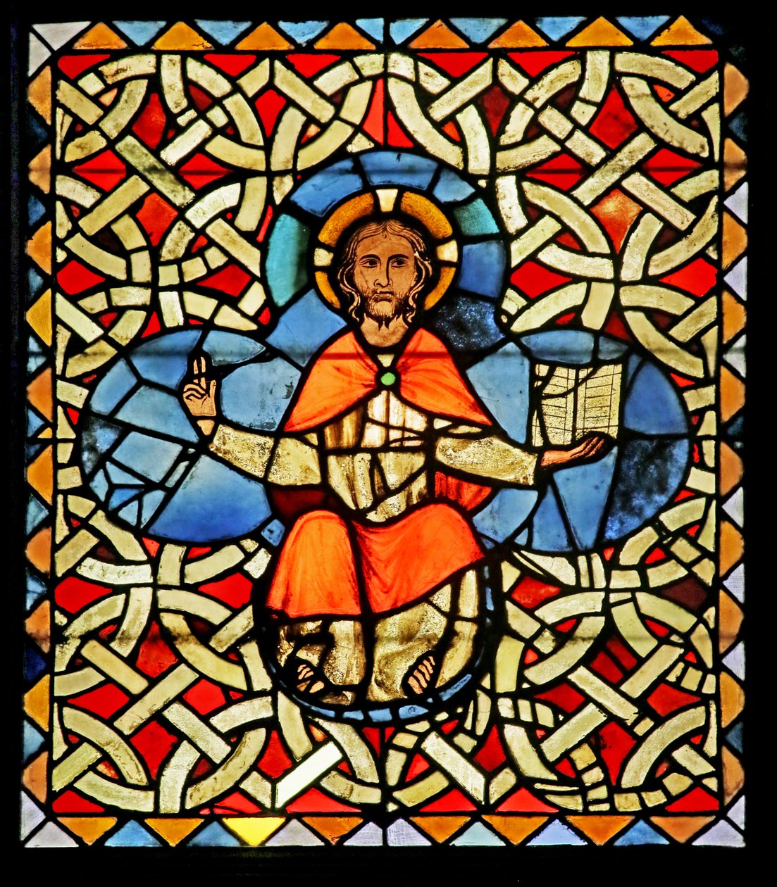 Dirisha inayoonyesha Christ swed av French School
