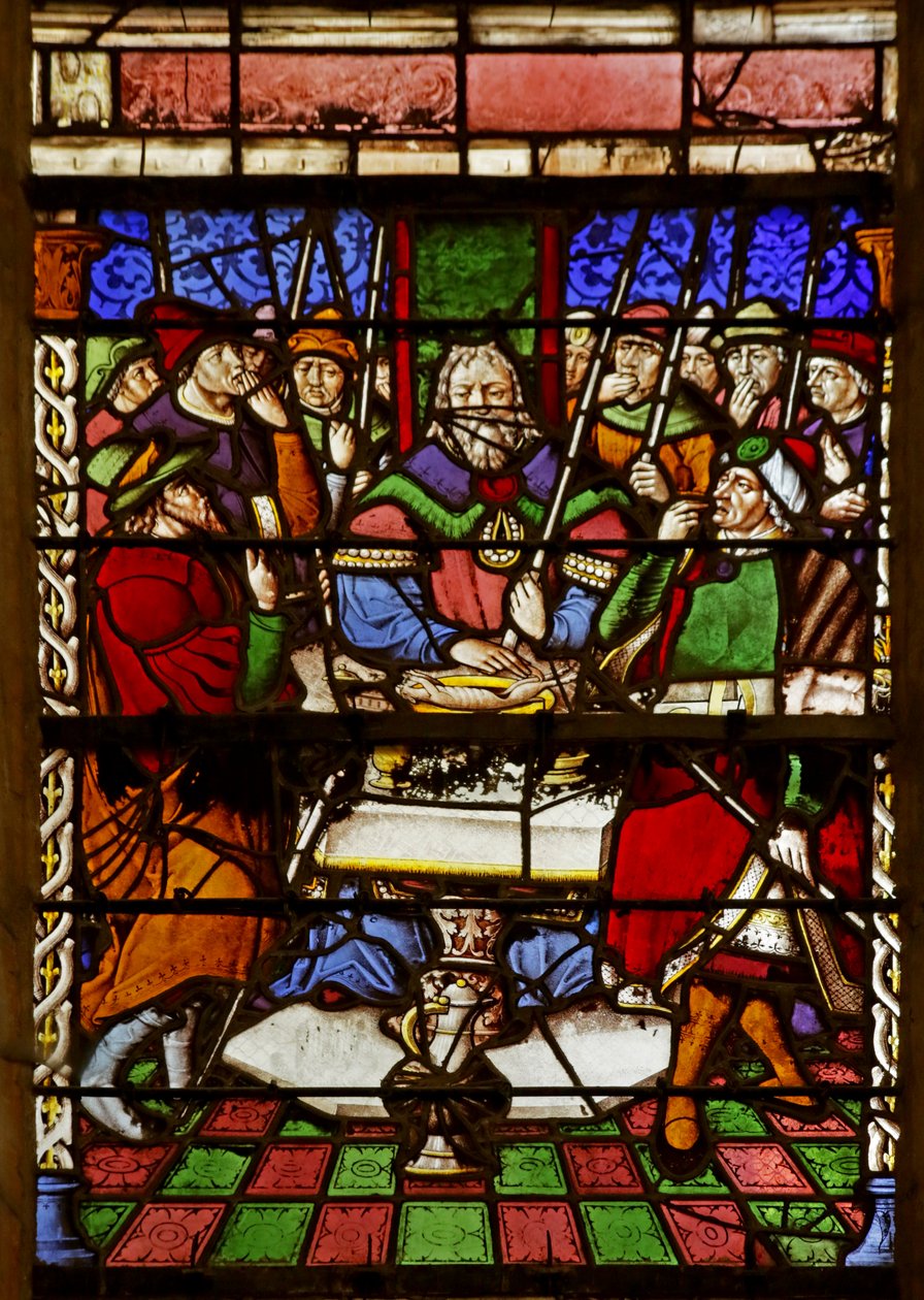 Fönster föreställande Moses och påsklammet av French School