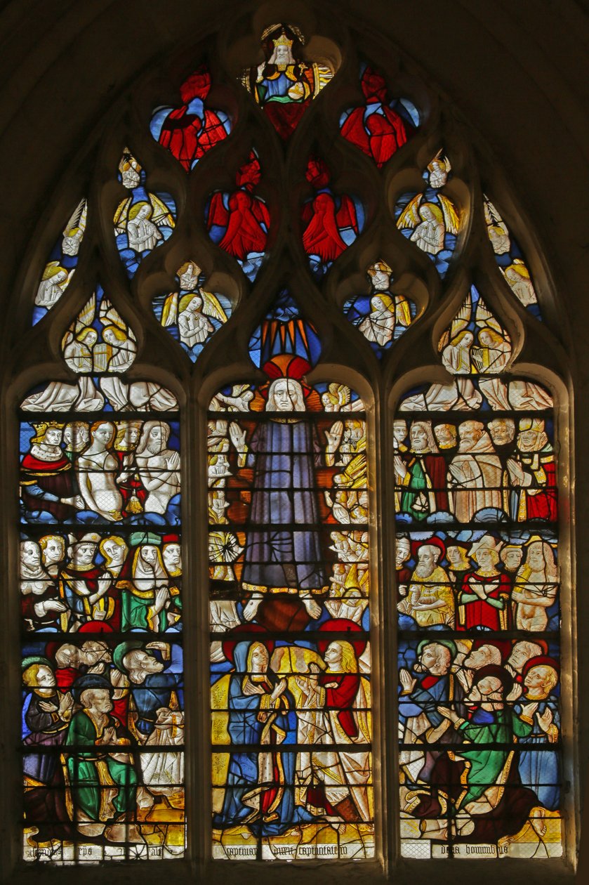 Fönster som visar Kristi andra ankomst, 1470 av French School
