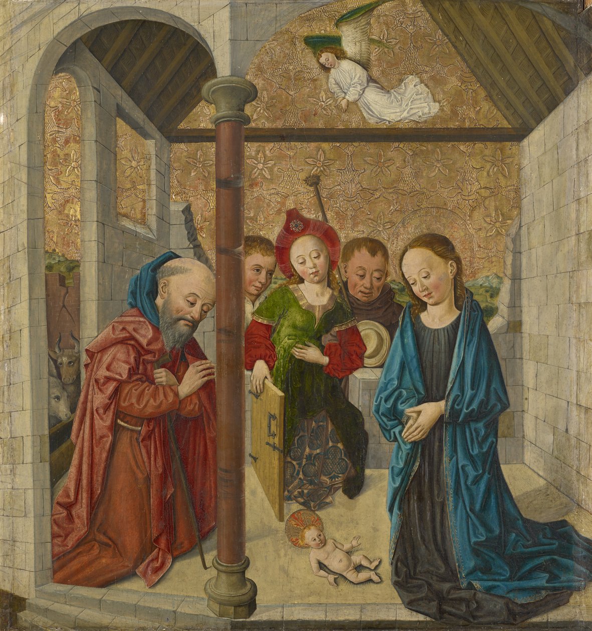 The Nativity, 1458 (blandade medier på trä) av German School