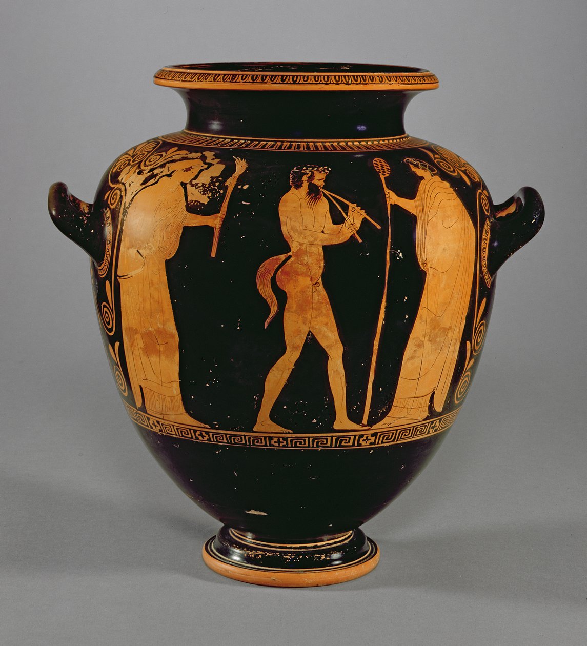 Attic röd-figur stamnos, som visar återkomsten av Hefaistos, från gruppen av Polygnotus, c.440 f.Kr. (keramik) (se även 293738 och för detaljer se 307551) av Greek School