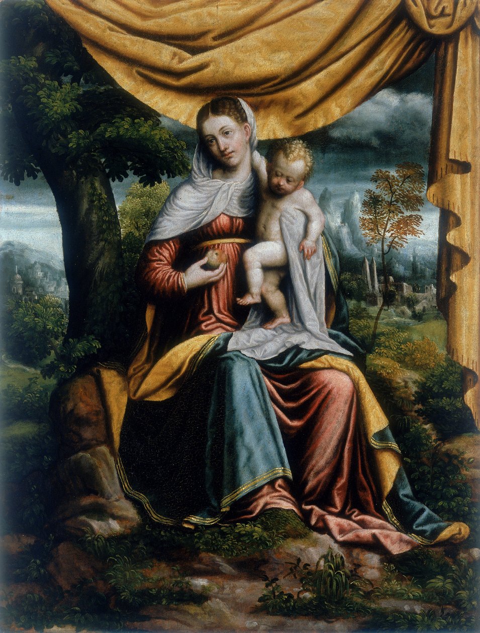 Madonna och barn av Italian School