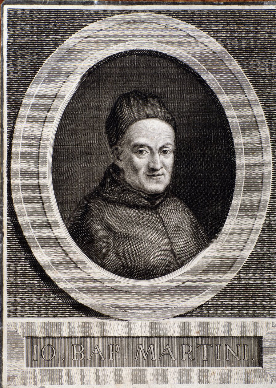 Porträtt av Giovanni Battista Martini (1706-1784), italiensk kompositör och musikteoretiker av Italian School