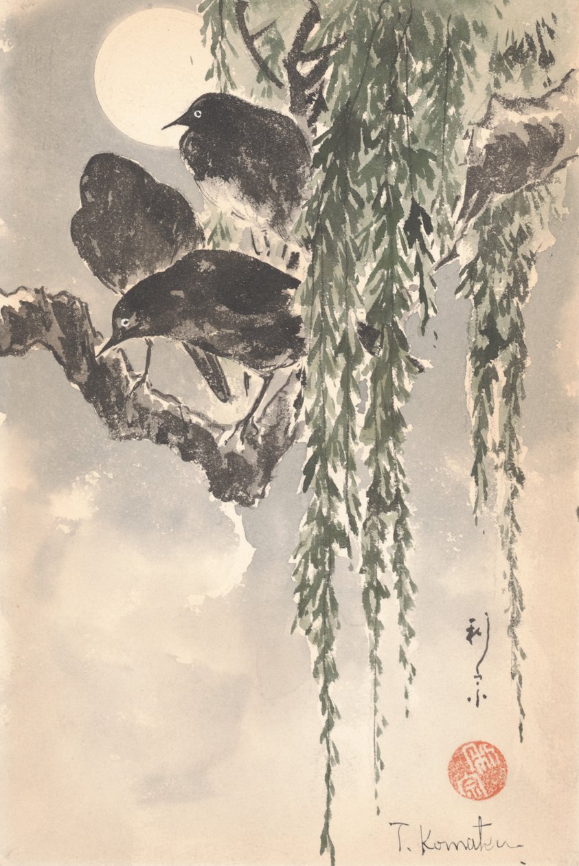 Tre kråkor (wc på papper) av Japanese School