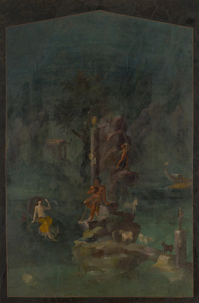 Polyphemus og Galatea i et landskab, fra kejservillaen ved Boscotrecase swed av Roman