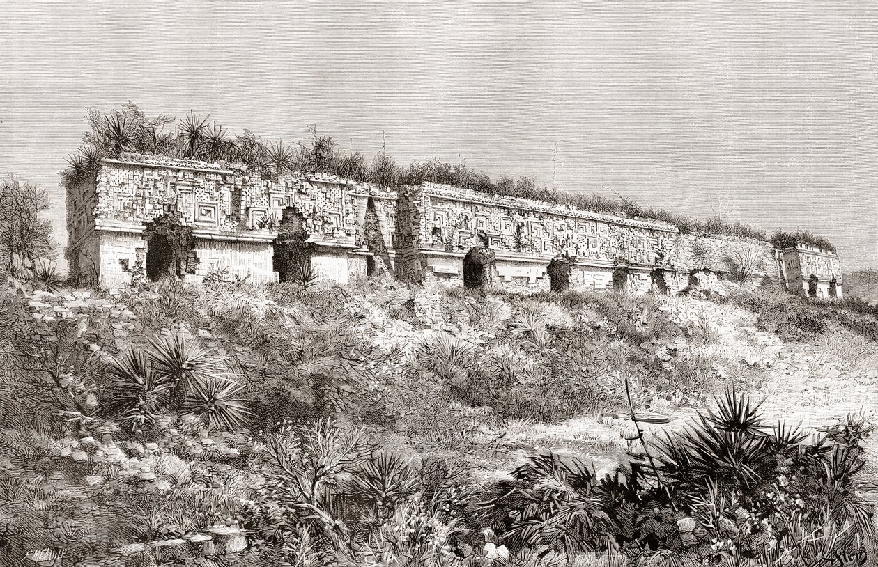 Governors Palace, Uxmal, Mexiko av Spanish School
