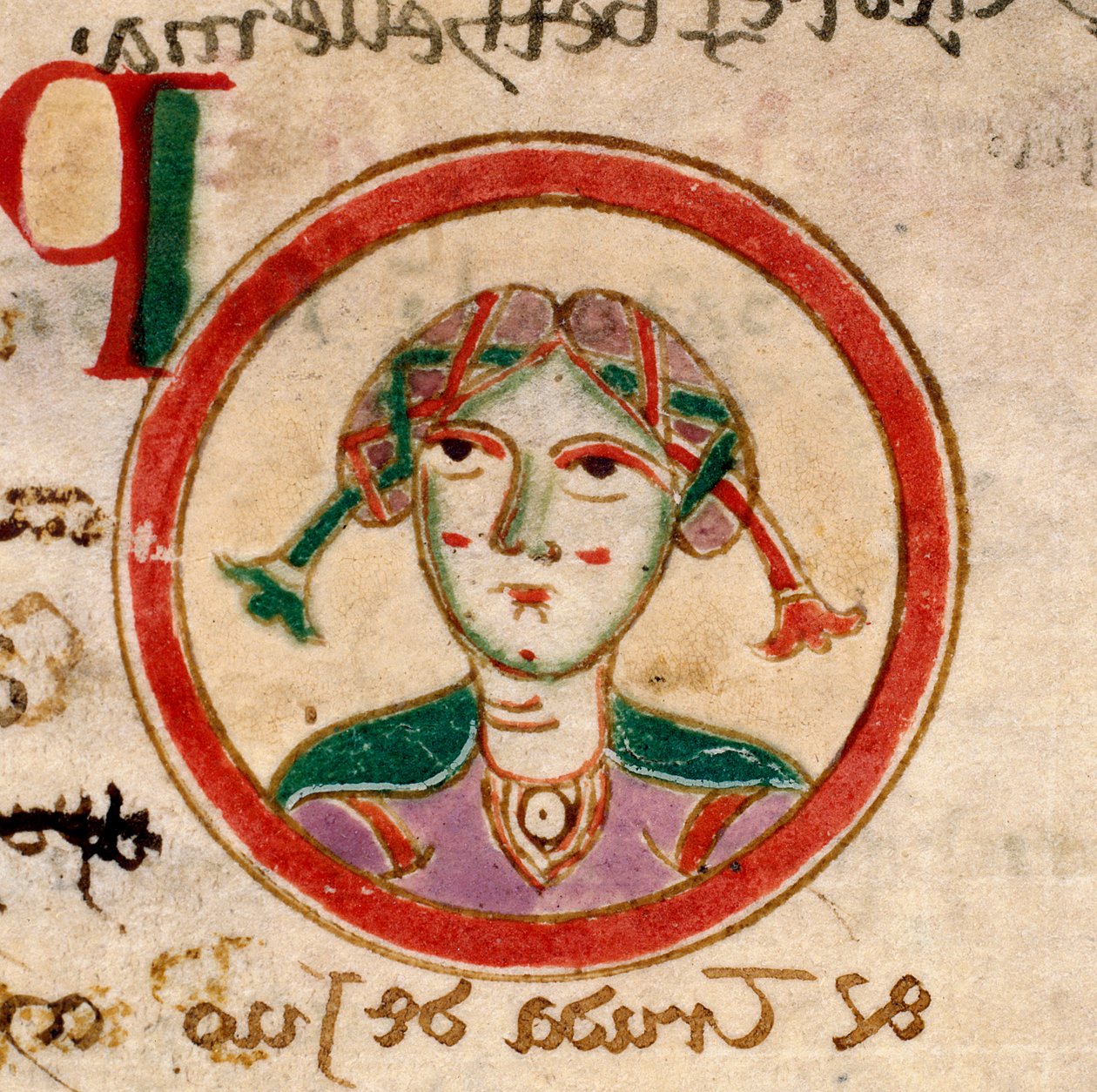 St. Euphemia: f.103v o le Obitarium Sancti Spiritusswed av Unknown