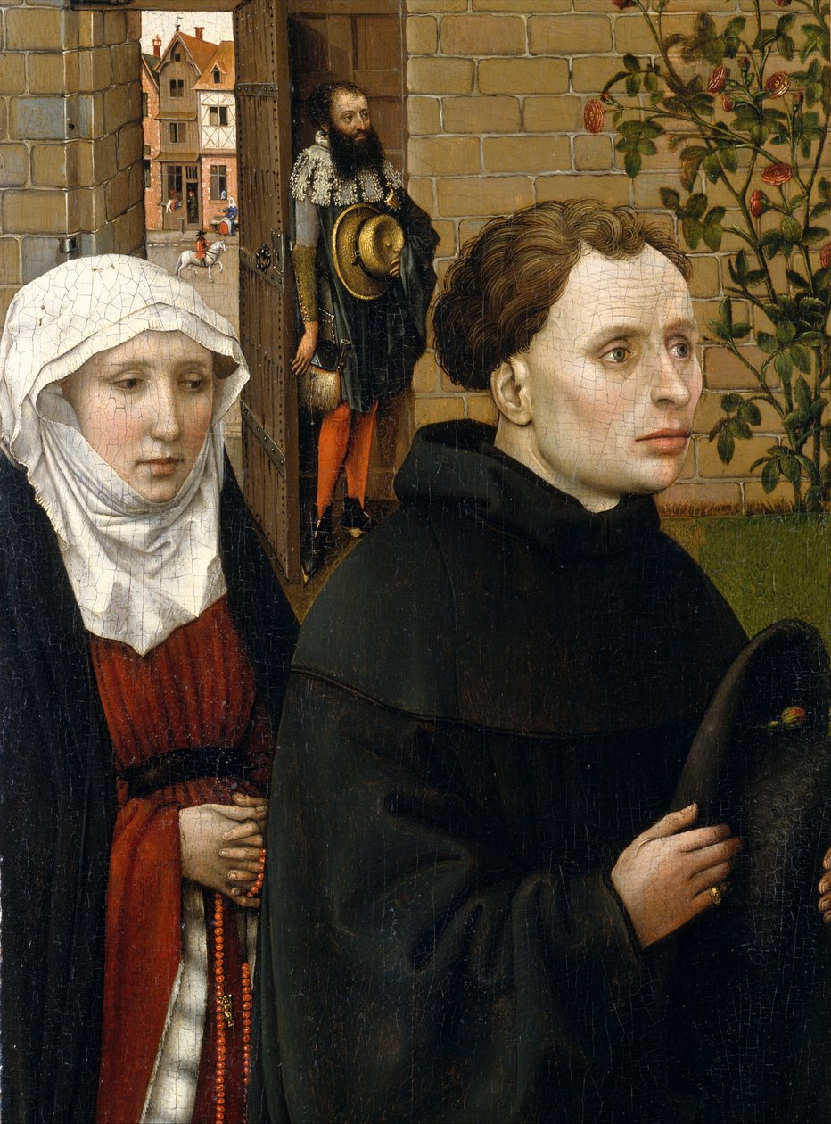 Bebådelsetriptyk (Merode altartavla), c.1427-32 (olja på ek) av 13758 1444 Master of Flemalle