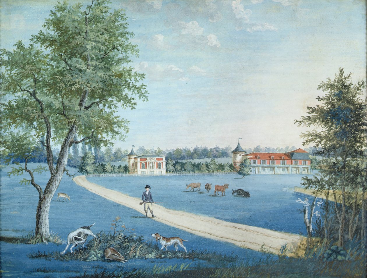 Jakt i Parc du Raincy, ca 1754-93 av 1717 1806 Carmontelle
