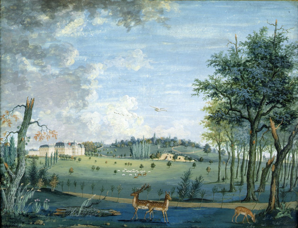 Parc du Raincy, slottet och klipporna, c.1754-93 av 1717 1806 Carmontelle
