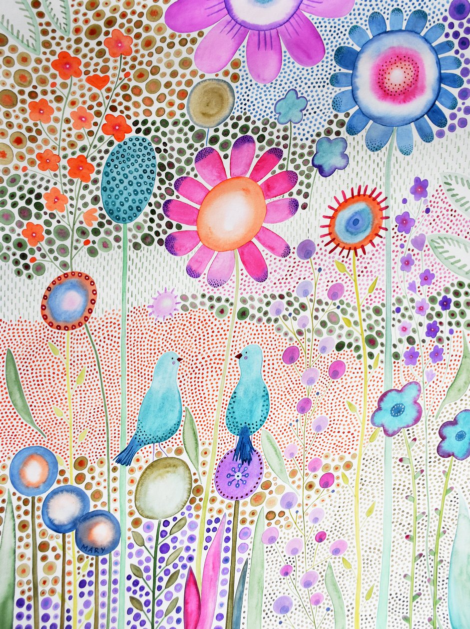 Två små fåglar av Marys Watercolors