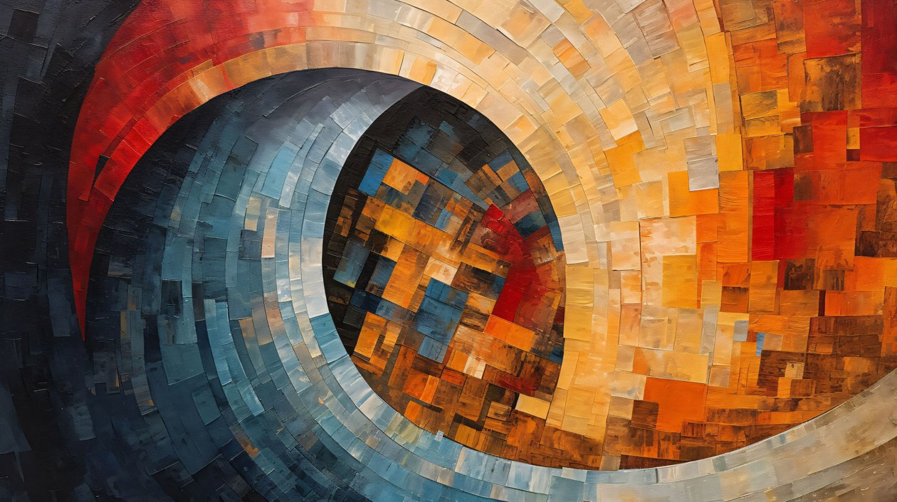 Golden Ratio Akrylmålning, Stor duk, på begäran Tryck av F. Abderrahim
