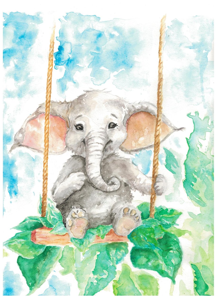Liten, gungande elefant av Phantalis