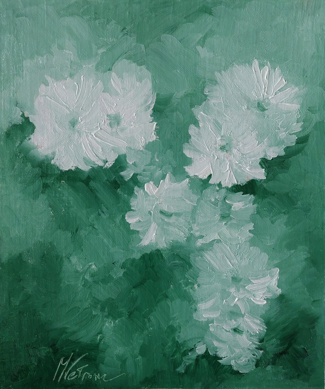 Vita blommor av M. Vet