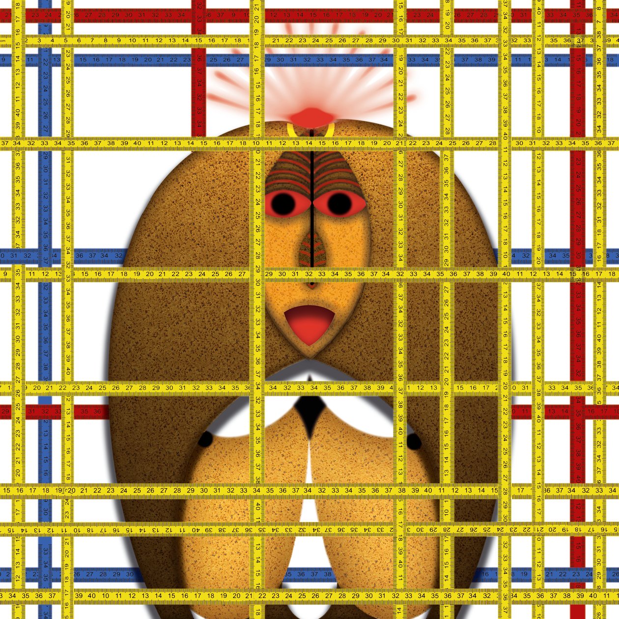 Animal Rationale (I) - Hommage Piet Mondrian av Alexander Eibach