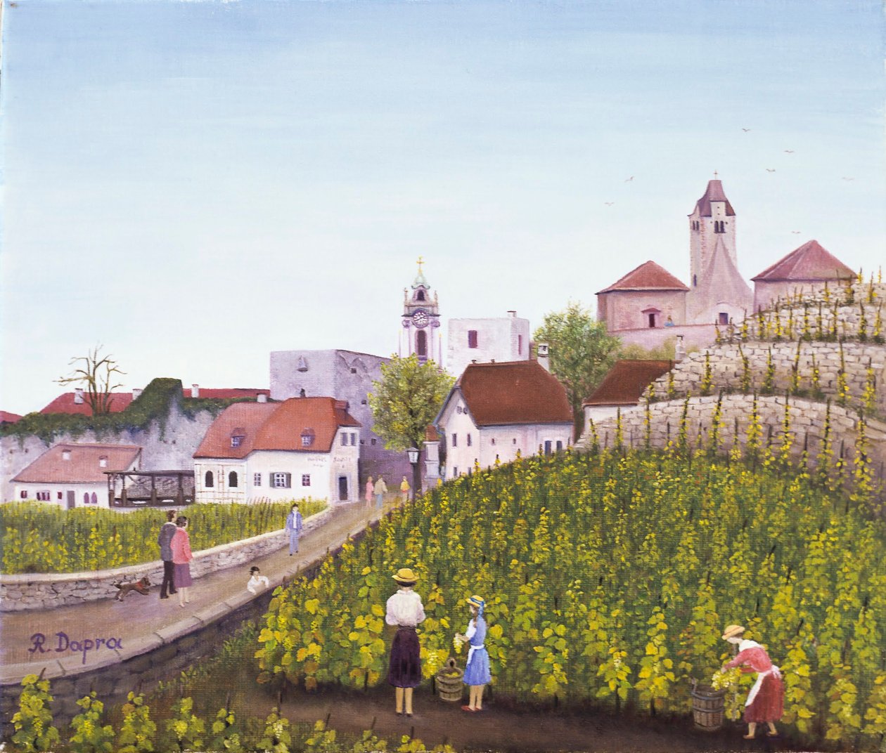 Druvskörd i Dürnstein av Regine Dapra