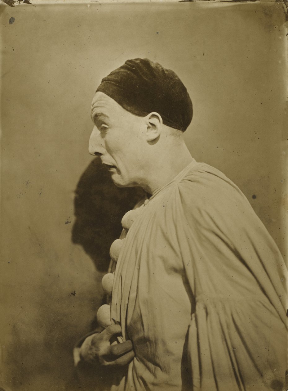 Pierrot in Pain, 1854 (saltat papperstryck) av Nadar