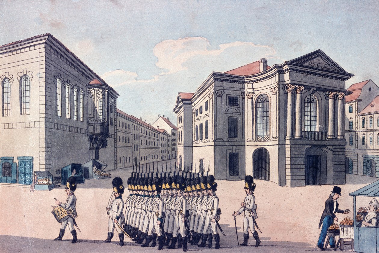 Estates Theatre, Prag, ca 1810 av A. and Berka, Johann Gustav