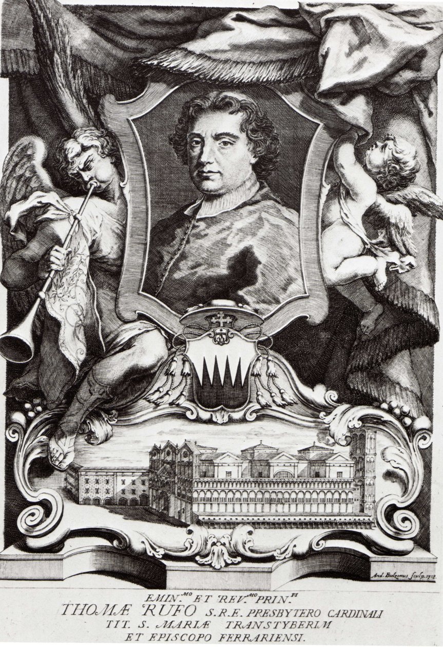 Porträtt av kardinal Tommaso Ruffo av A. Bolzoni