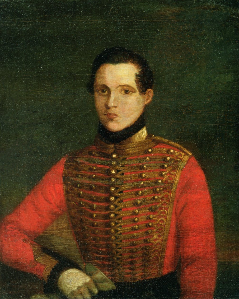Porträtt av poeten Michail Lermontov, 1830-talet av A. Chelyshev