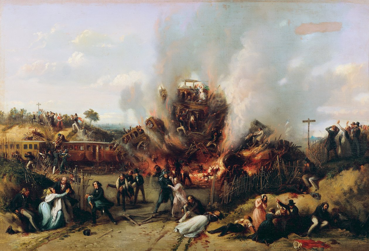 Katastrof på järnvägen mellan Versailles och Bellevue den 8 maj 1842 av A Provost