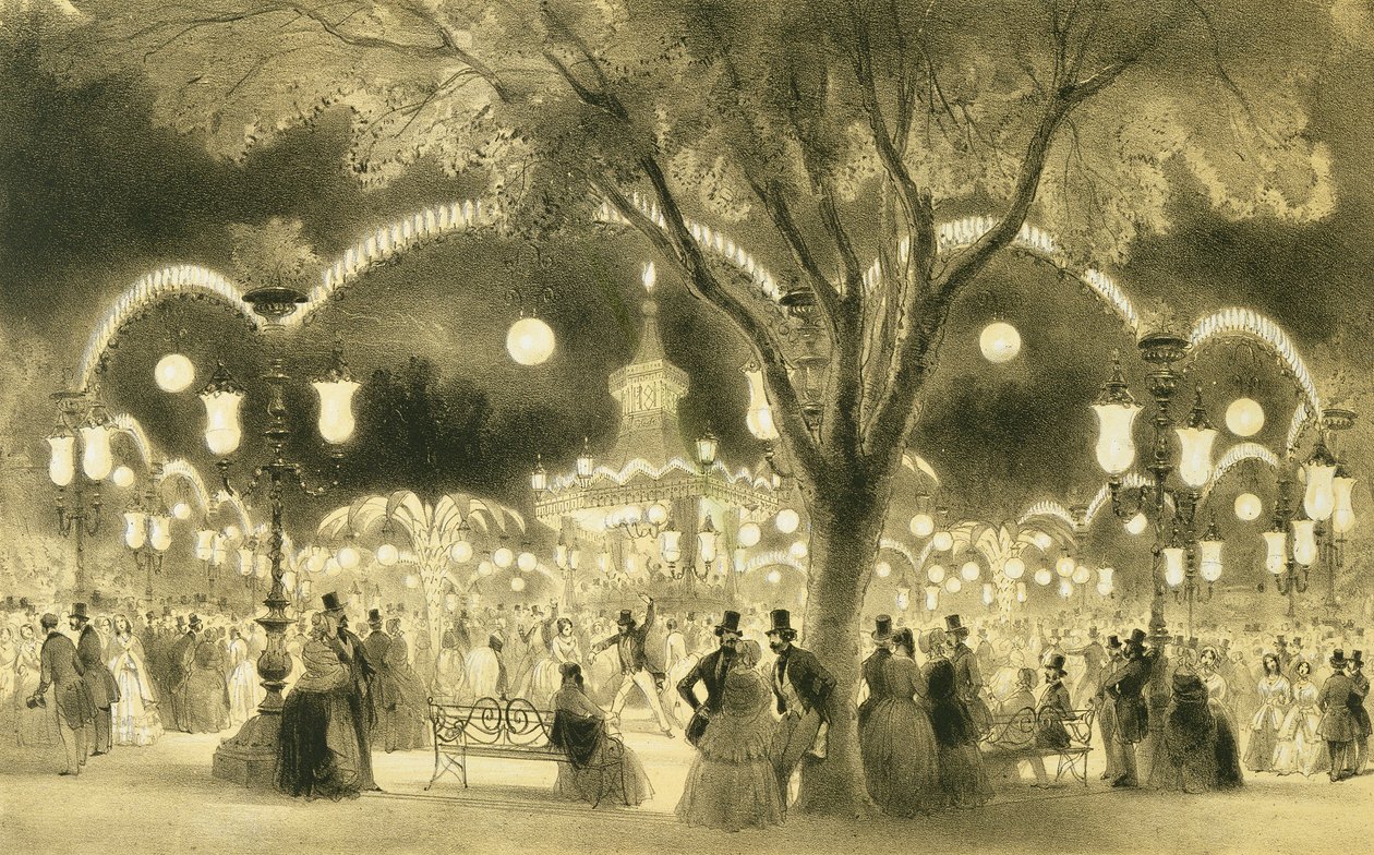 The Mabile Ball, Champs Elysees, utgiven av Auguste Bry av A Provost