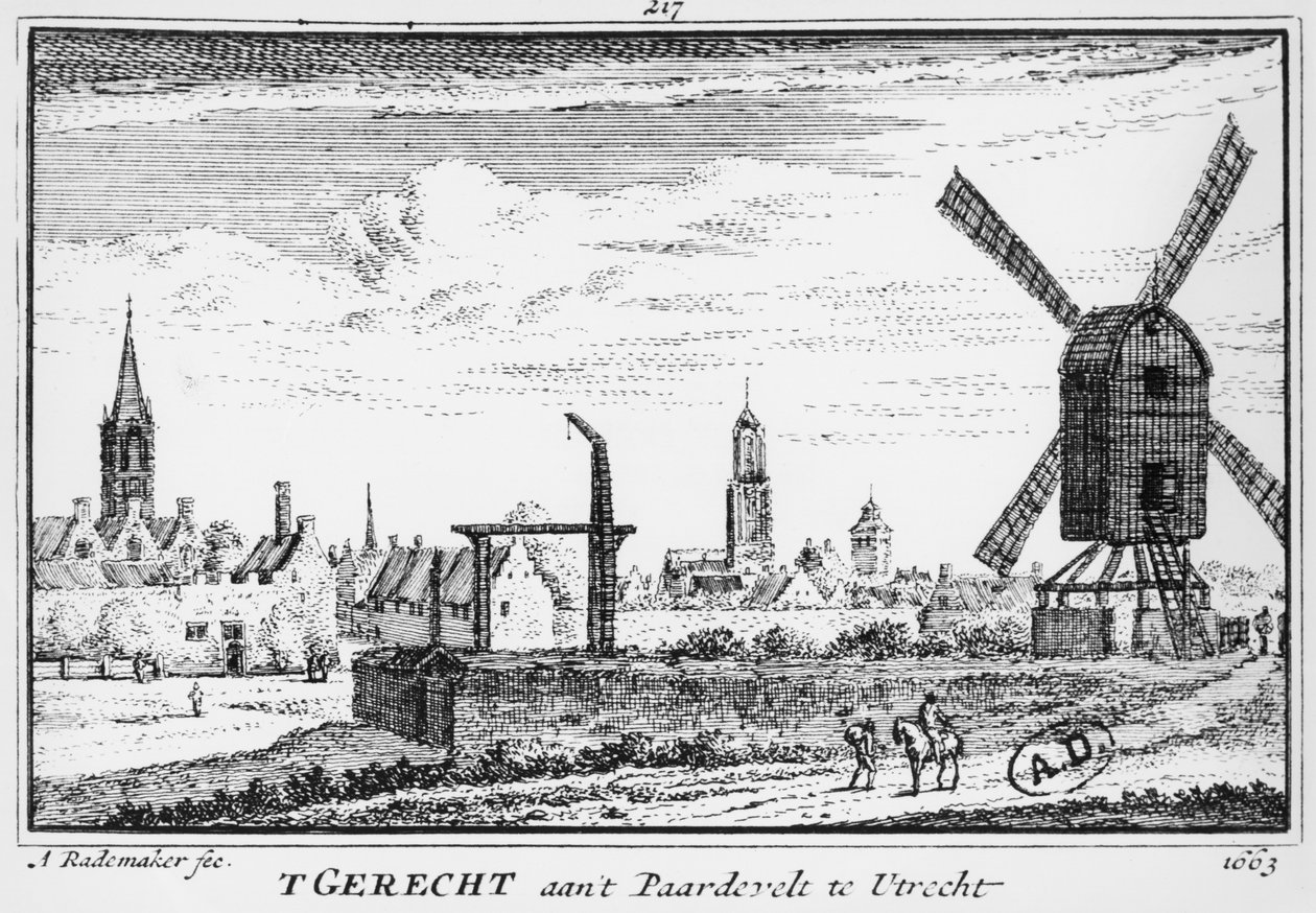 Utsikt över Utrecht (bw foto) av A. Rademaker