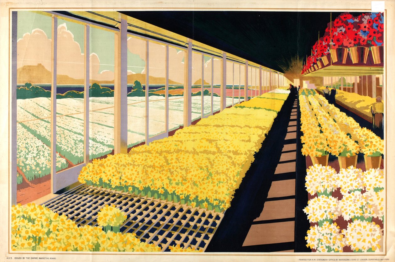 Utan titel, från serien "Home Bulbs for Home Gardens" (färg litho) av A.A. Moores