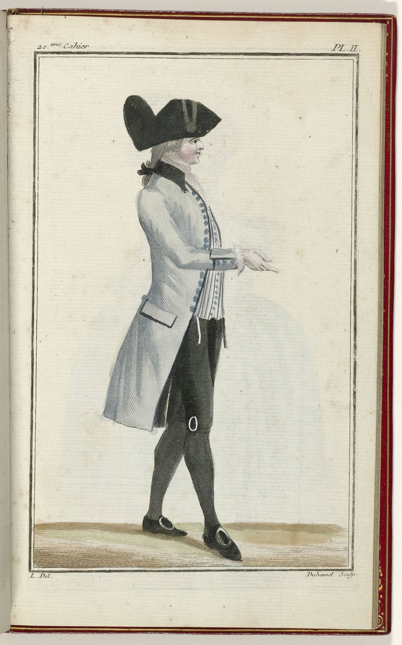 Cabinet des Modes eller Les Modes Nouvelles, 1 september 1786, pl. II av A.B. Duhamel