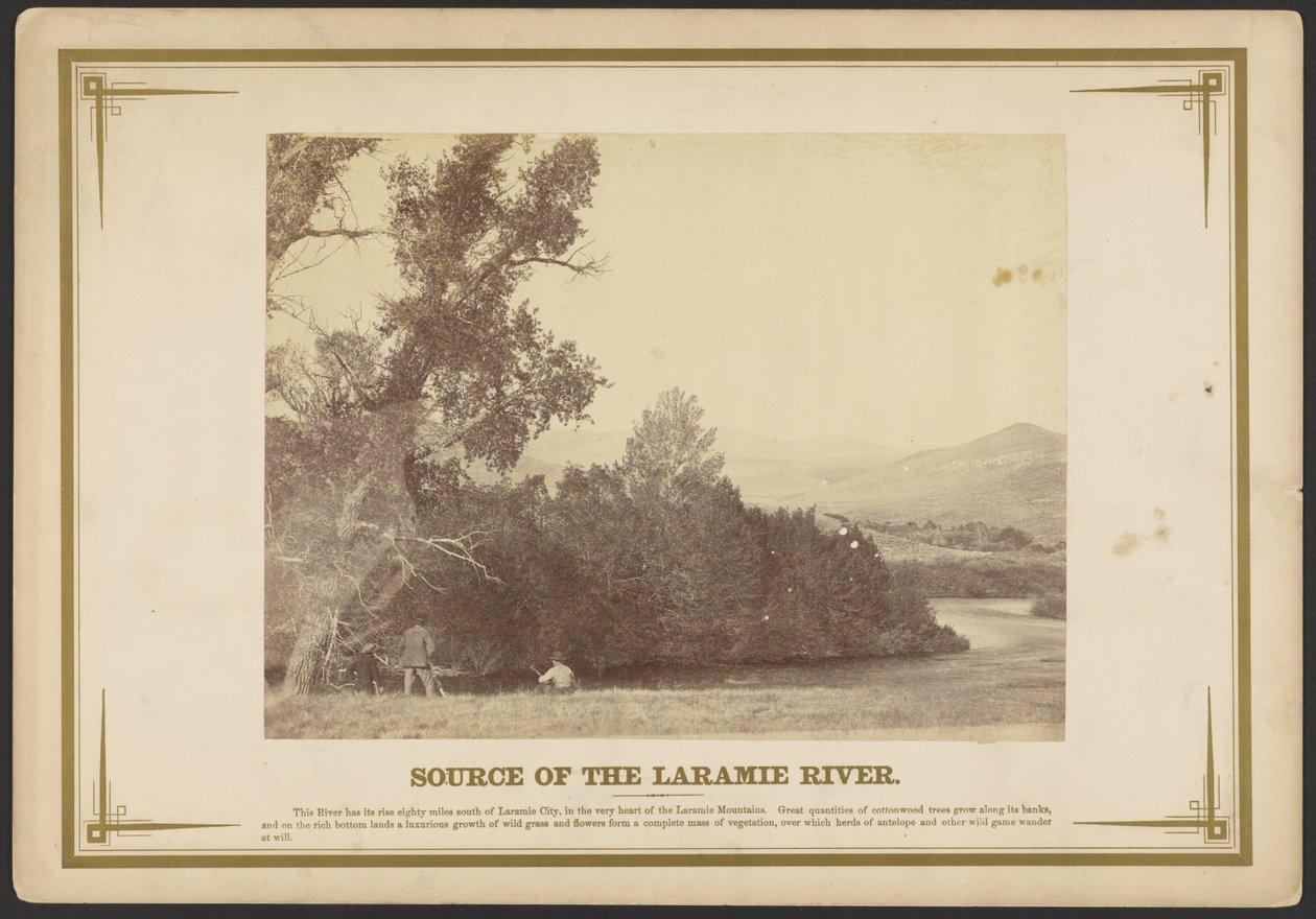 Laramie-flodens källa. [Wyoming]. av A.J. Russell