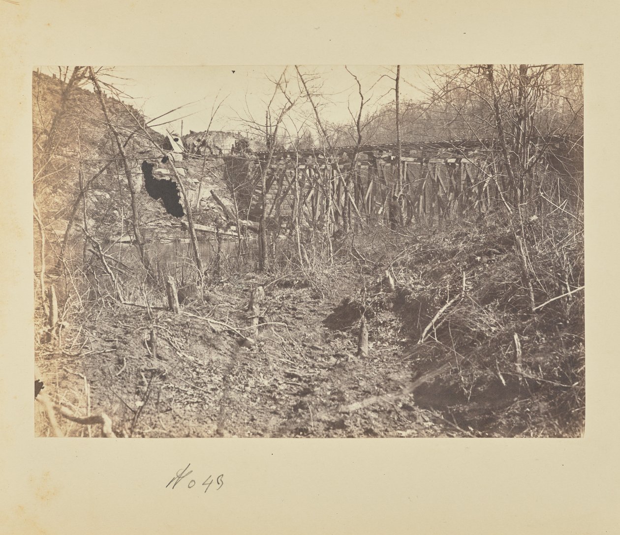 Trestle Bridge över Bull Run av A.J. Russell