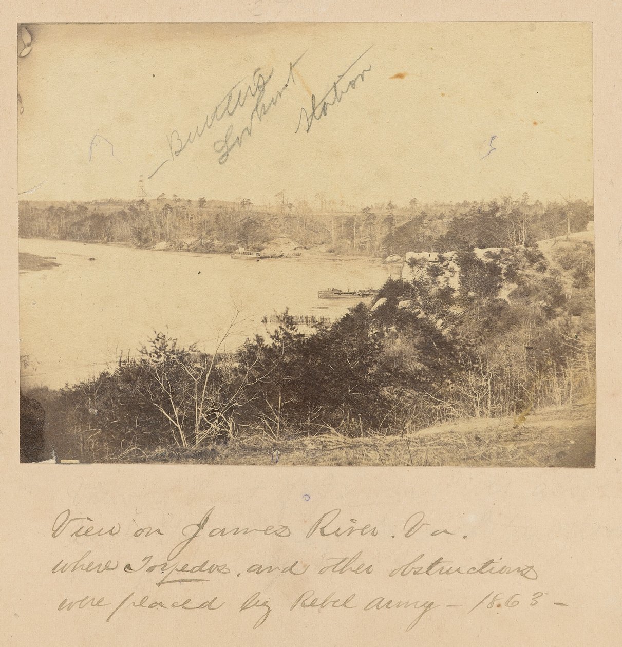 Utsikt över James River, Virginia av A.J. Russell