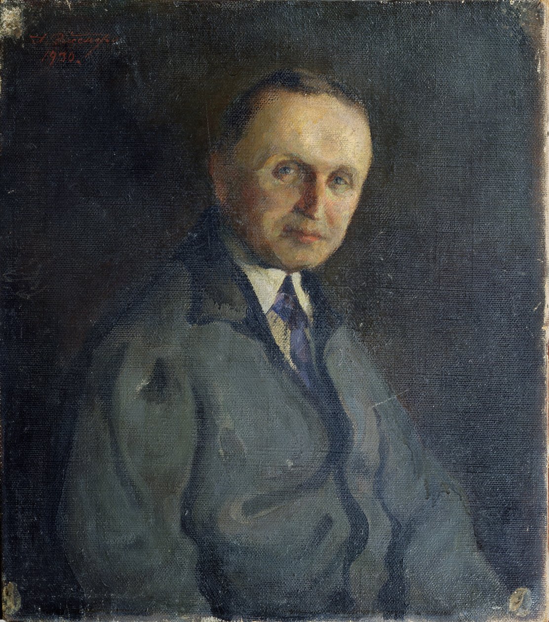 Porträtt av pianisten Konstantin Igumnov 1873-1948, 1930 av A.K. Elsner