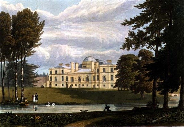 Chiswick House, graverat av Robert Havell (1769-1832) och Son av A.V. Copley (after) Fielding