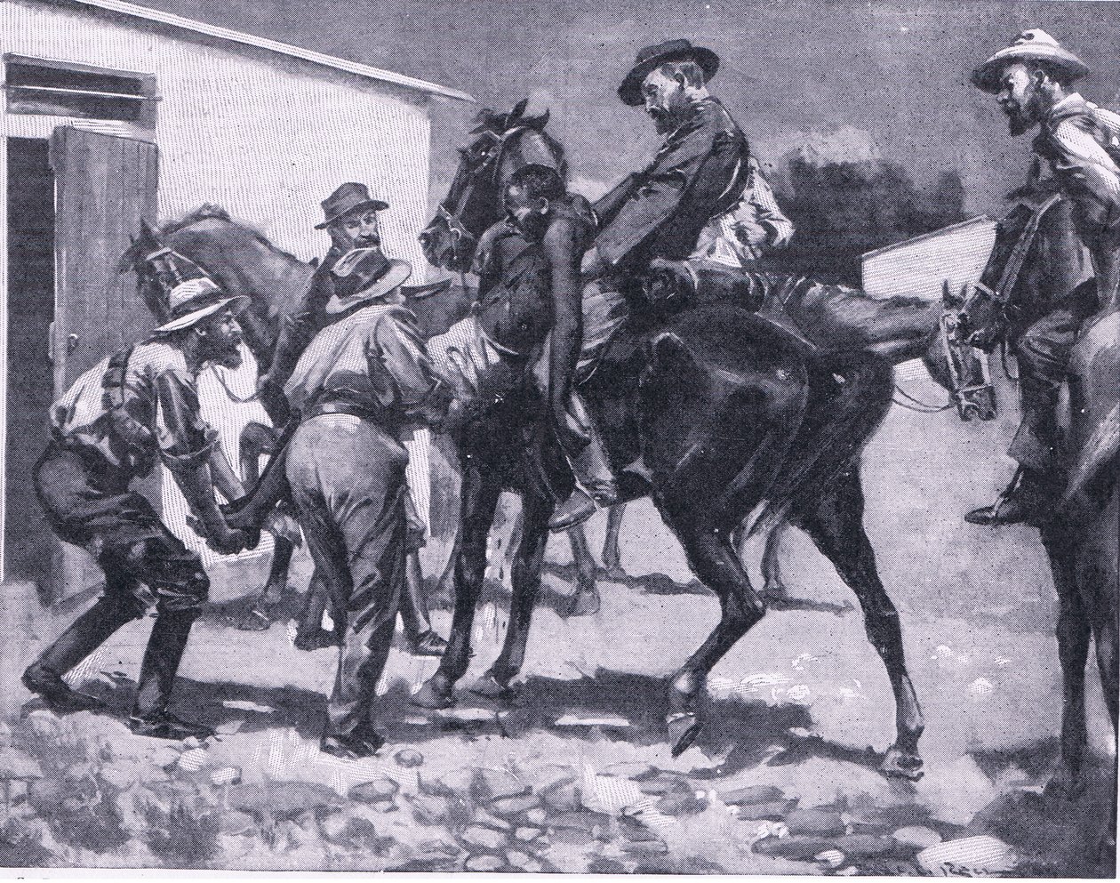 Esaus försök att fly, från After Pretoria: The Guerilla War publicerad av Harmsworth Bros Limited, 1901 av A. C. Ball