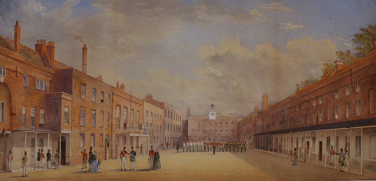 Old Clarence Barracks, Portsmouth, Hampshire, 1847 av A. C. Snape