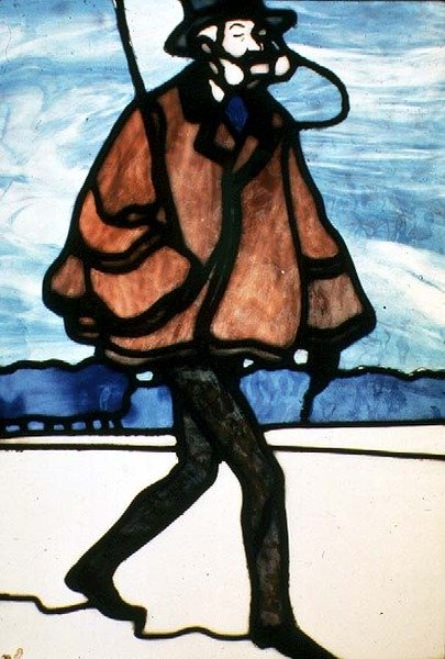 The Dandy, ca 1900 (målat glas) av A. Canissar