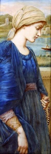 Flamma Vestalis efter Sir E. C. Burne-Jones, ca 1890 (akvarell på elfenben) av A. Corsi Lalli