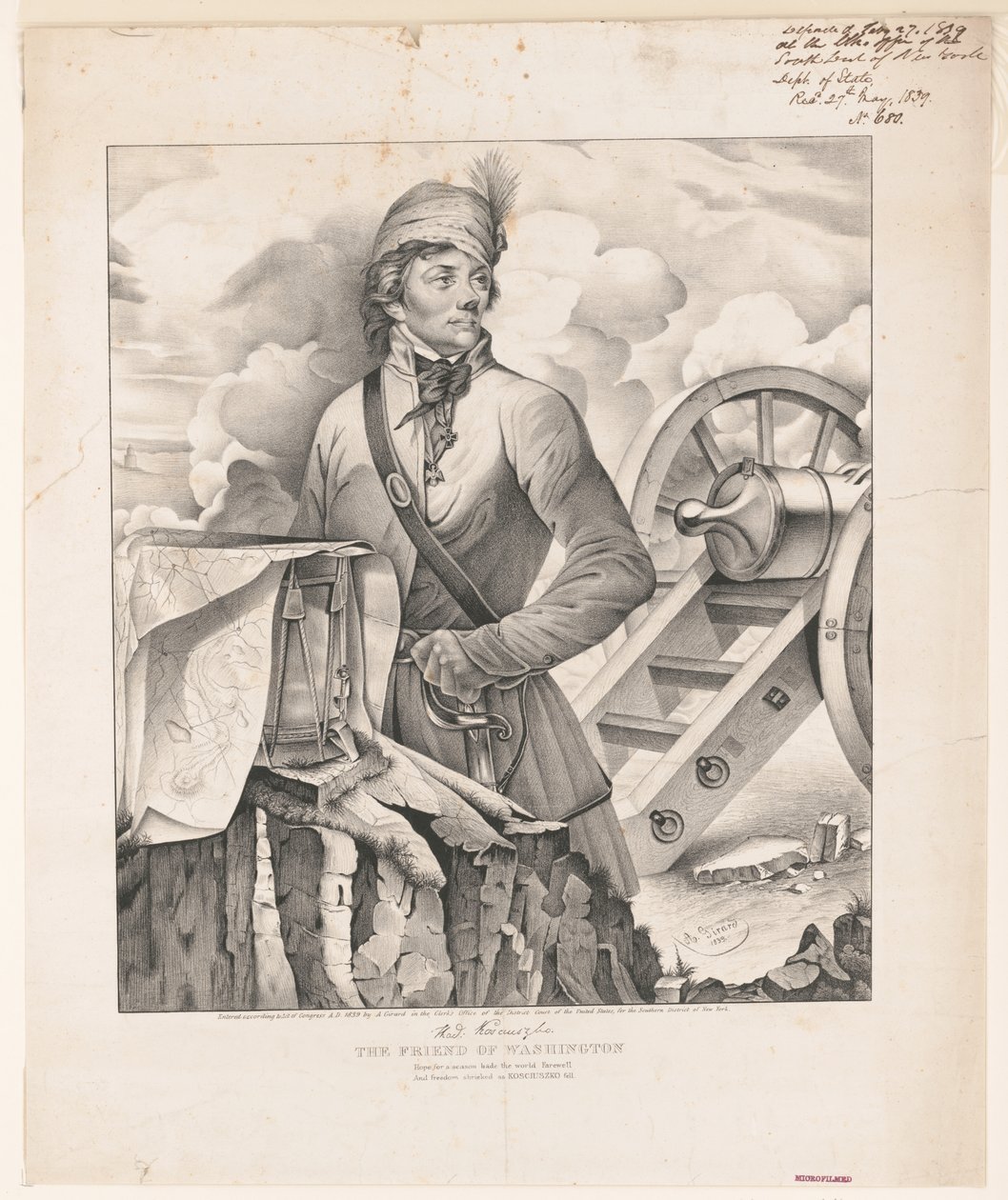 Thaddeus Kosciuszko, vän till Washington av A. Girard
