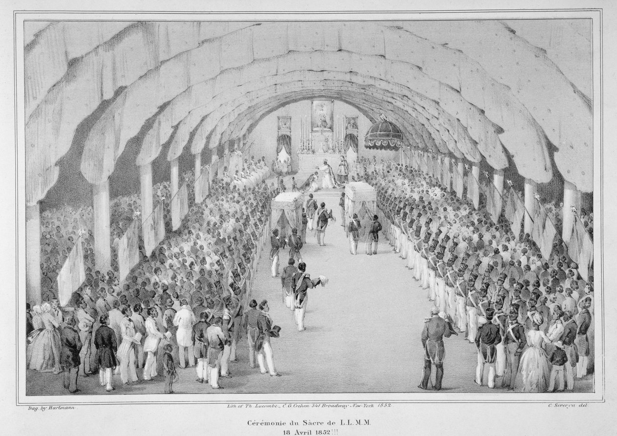 Kröning av general Faustin Soulouque (ca 1785-1867) som kejsare av Haiti, 18 april 1852, från 