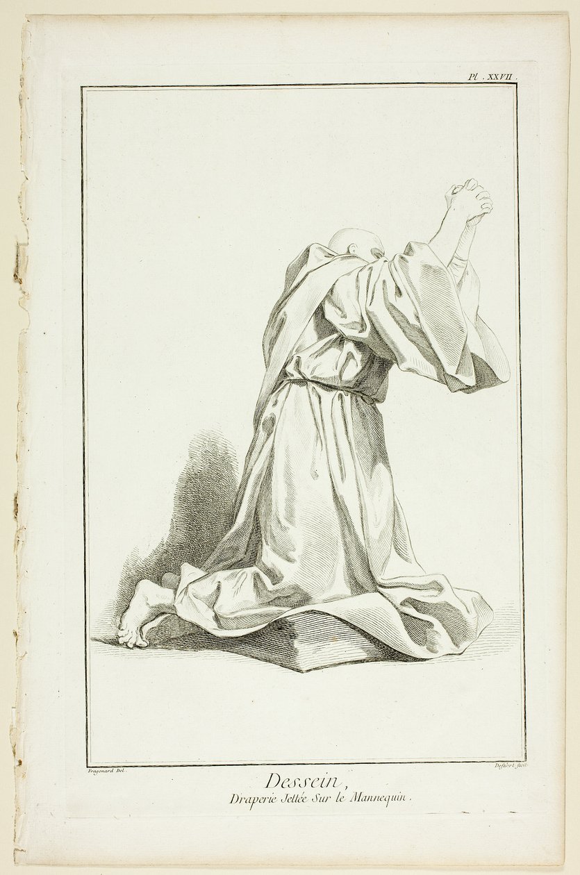Design: Draperi Arranged On a Model, från Encyclopédie av A. J. Defehrt